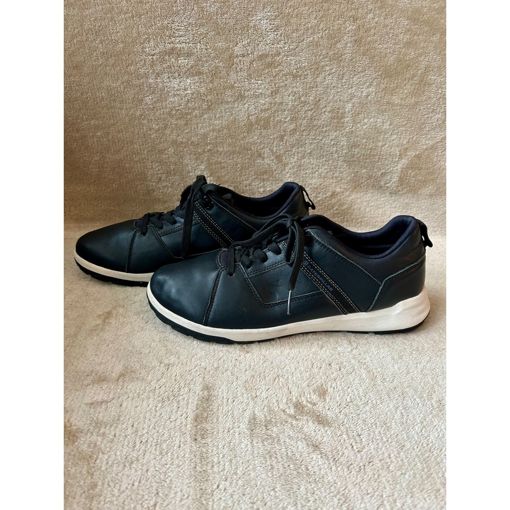 Caterpillar Men's 7 Code Quest Mod Leather Black Sneaker Casual Athletic Shoe - Picture 3 of 8